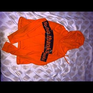 Orange Sleeved Crop Top